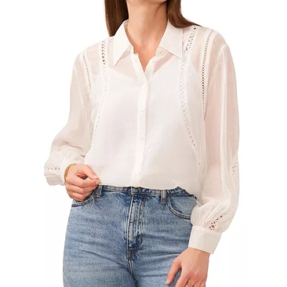 Vince Camuto Classic White Blouse XL NWT
